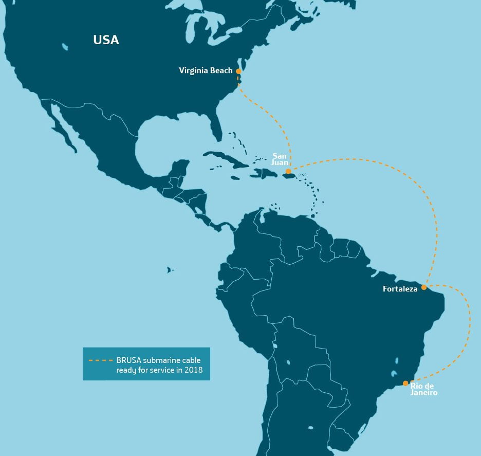 Telefónica vai construir mais um cabo submarino ligando Brasil a EUA