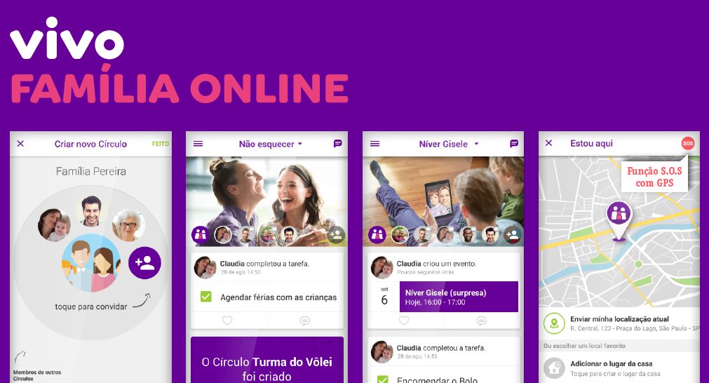 Vivo lança app de localização em tempo real para famílias