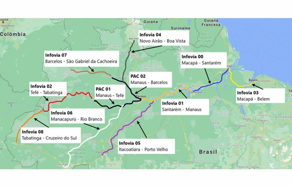 Norte Conectado poderá integrar corredor óptico da América do Sul