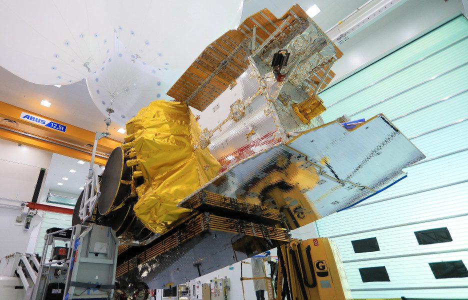 Satélite SES-17 na base da Arianespace, na Guiana Francesa