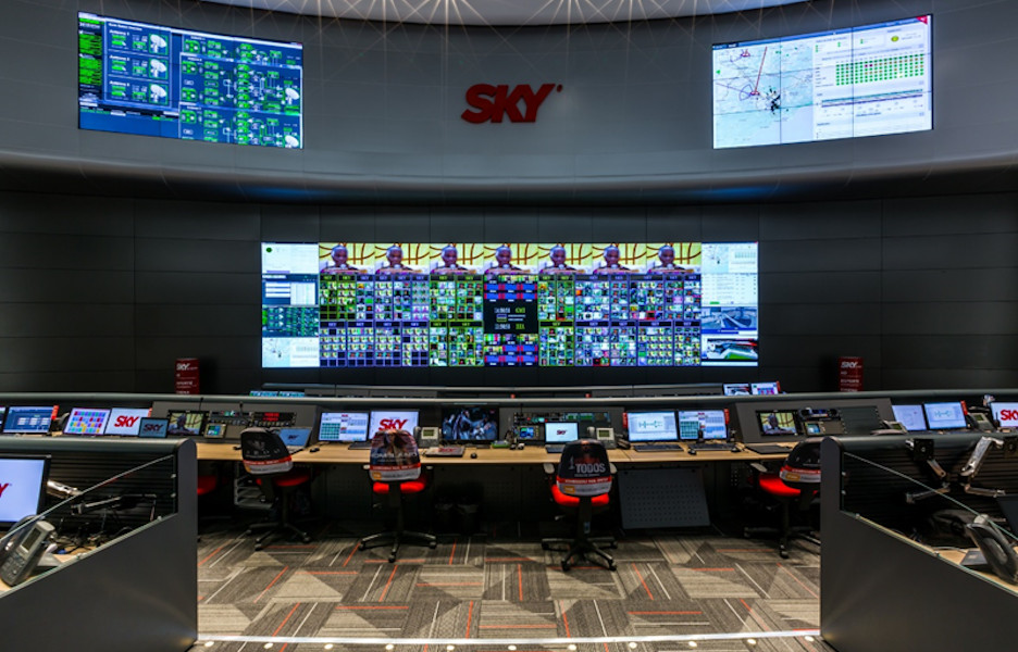 Centro de transmissão da SKY (crédito: Divulgação)