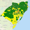 Retrato da situação das redes móveis em Santa Catarina e Rio Grande do Sul ontem, 9 de maio de 2024 (Reprodução)