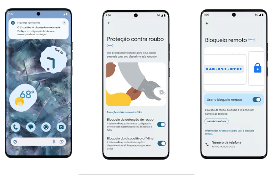 Brasil será laboratório para ferramenta de bloqueio de celular do Google