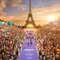 Ilustração exemplifica como será a festa dos Jogos Olímpicos Paris 2024 (Divulgação/Florian Hulleu)