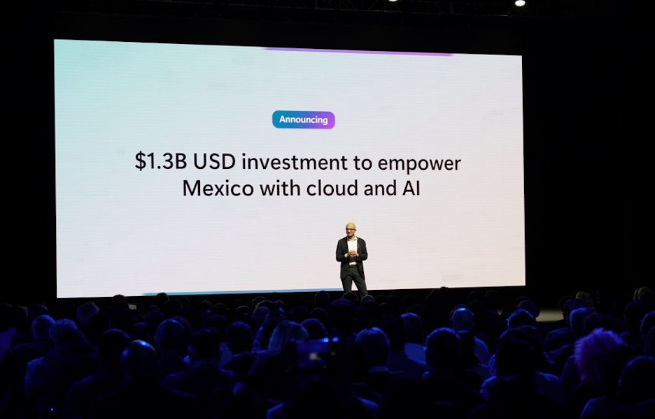 Microsoft vai investir US$ 1,3 bilhão em infraestrutura de IA no México