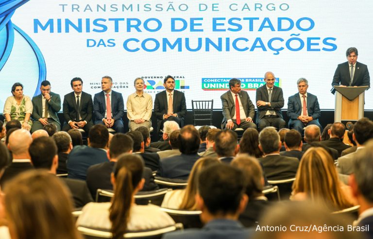 Brasília (DF), 07/05/2025.- O novo ministro das Comunicações, Frederico de Siqueira Filho é empossado durante cerimonia no ministério. Foto: Antonio Cruz/Agência Brasil