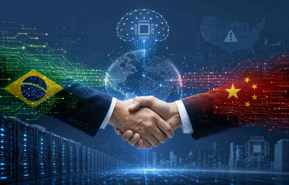 China critica ameaça de sanções dos EUA à IA e busca ampliar cooperação tecnológica com o Brasil